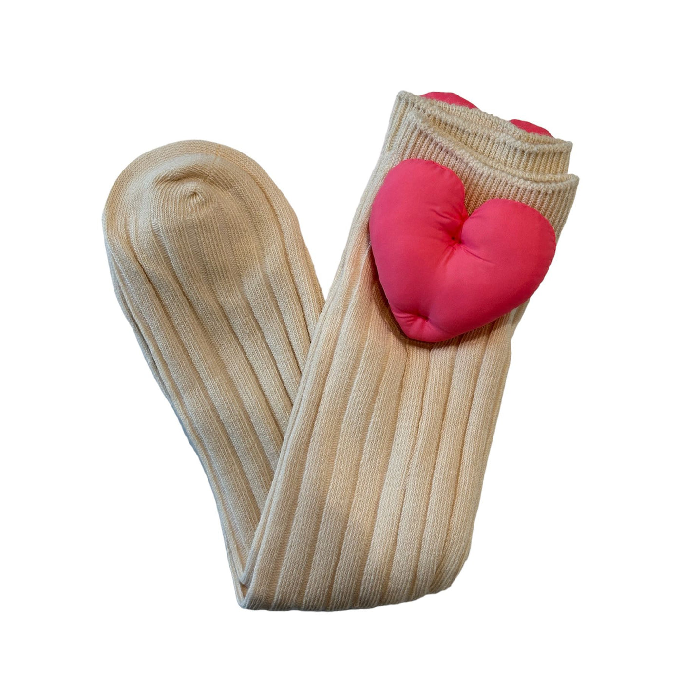 CALZINI CUORE BEIGE KAPPAò PINK BAMBINA