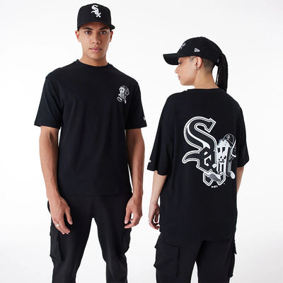 T-SHIRT OVERSIZE CHICAGO WHITE SOX MLB FOOD GRAPHIC NERA NEW ERA UOMO