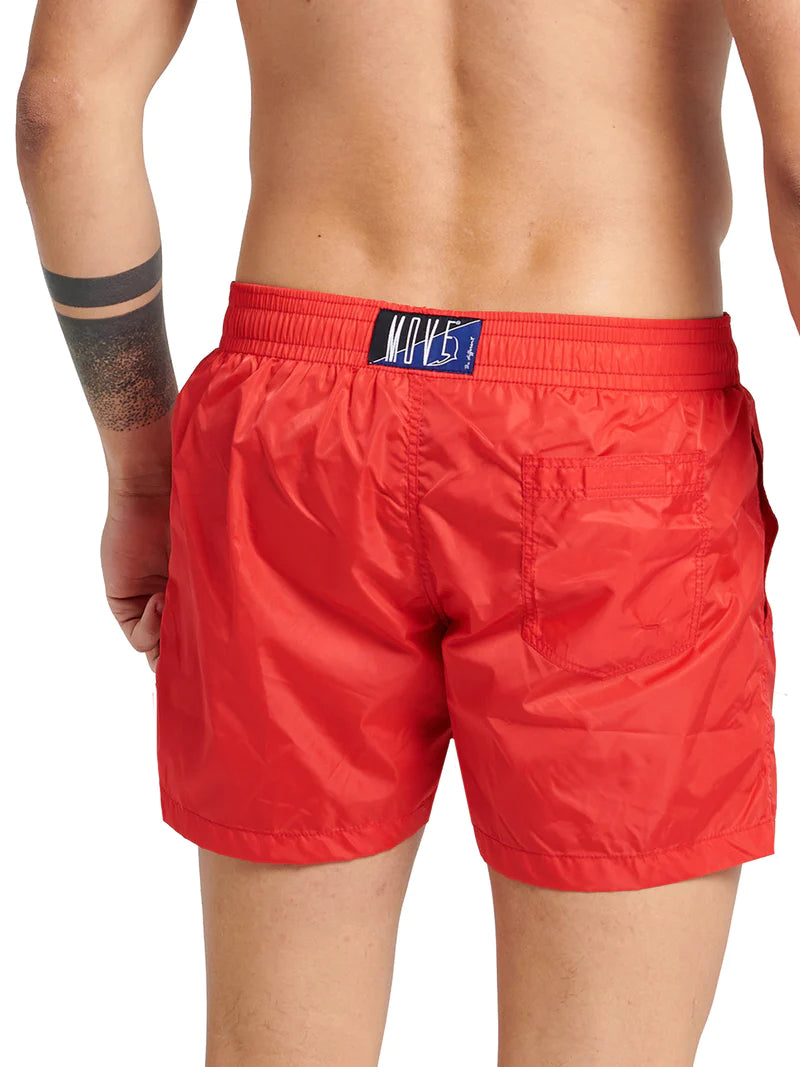 BOXER SAINT VINCENT TINTA UNITA ROSSO MOVE BEACHWEAR UOMO