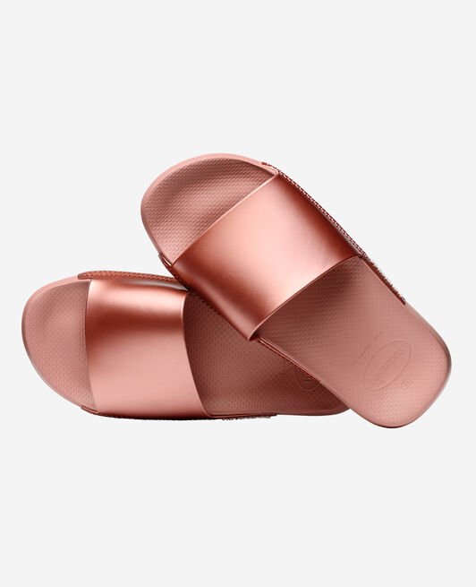 CIABATTE SLIDE CLASSIC METALLIC CROCUS ROSE HAVAIANAS DONNA