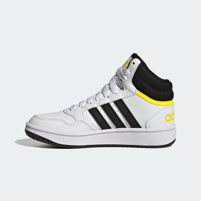 SNEAKERS ADIDAS HOOPS MID SHOES IN ECOPELLE CON LACCI ADULTO\BAMBINO