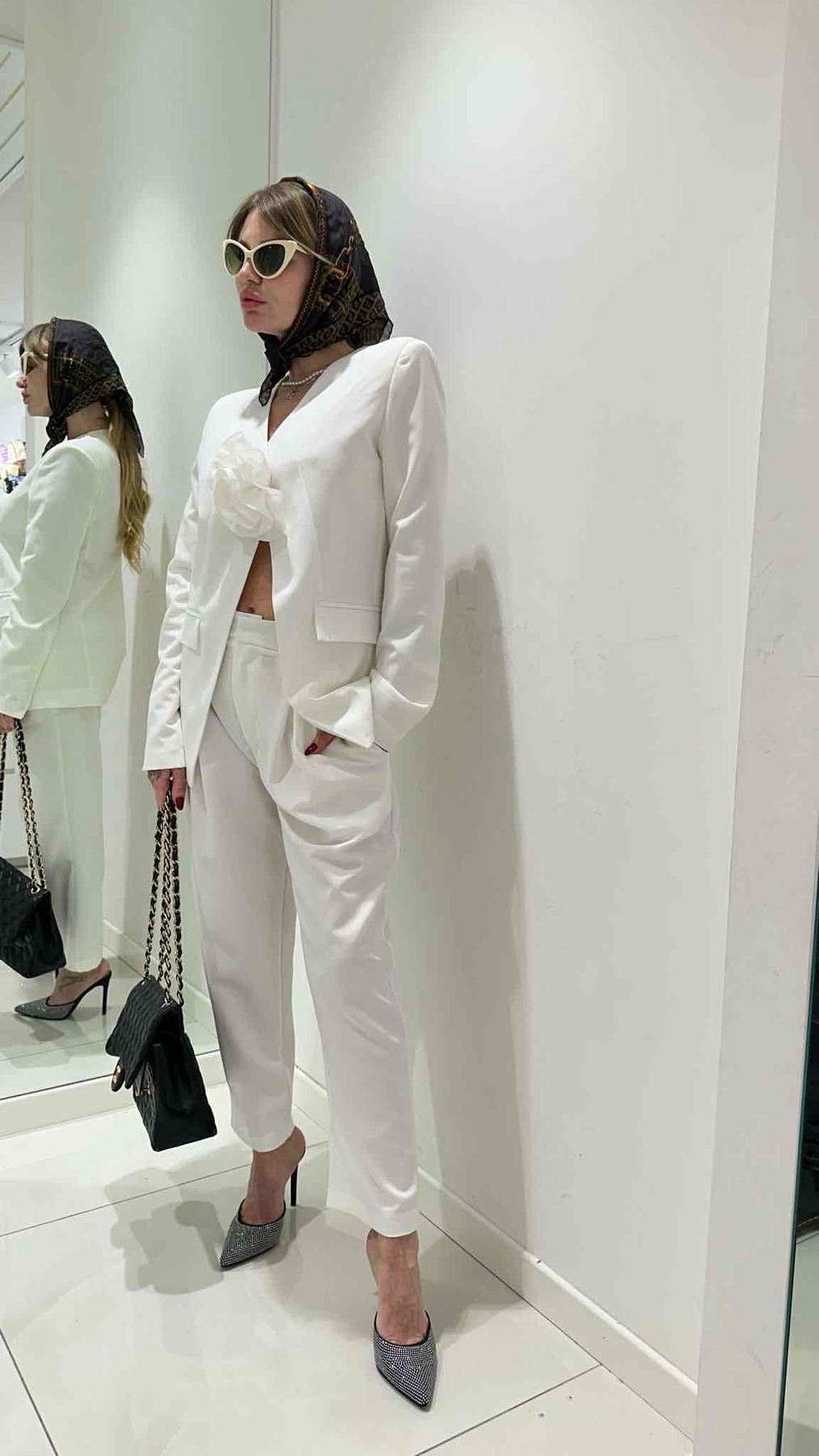 0647 Bianco - Pantaloni - Lumina