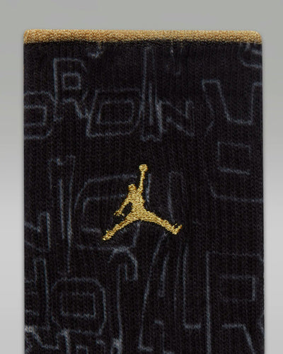 SET CALZINI NIKE JORDAN BLACK & GOLD 2PK CREW