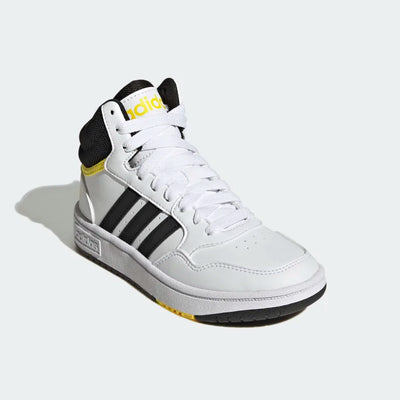 SNEAKERS ADIDAS HOOPS MID SHOES IN ECOPELLE CON LACCI ADULTO\BAMBINO