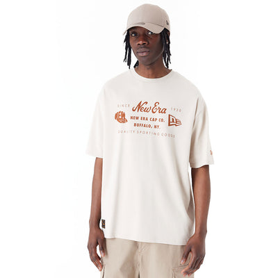 T-SHIRT OVERSIZE NEW ERA HERITAGE PATCH PANNA UOMO