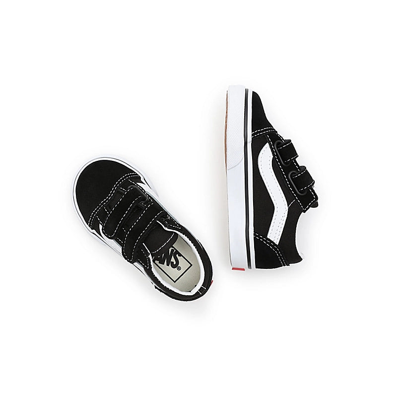 SNEAKERS VANS OLD SKOOL IN PELLE SCAMOSCIATA CON INSERTI IN PELLE LISCIA CON DOPPIA CHIUSURA A STRAPPO UNISEX BAMBINO