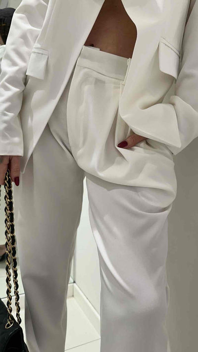 0647 Bianco - Pantaloni - Lumina