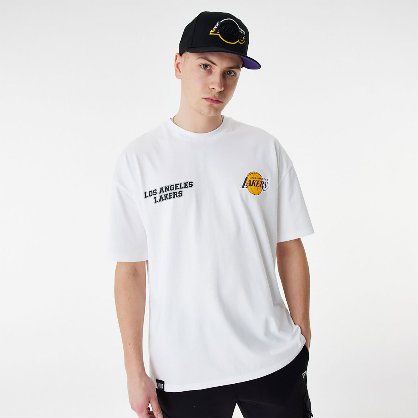 T-SHIRT LA LAKERS NBA GRAPHIC BIANCA NEW ERA UOMO